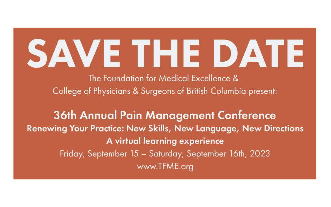 Pain Conference TFME   Tfme Savethedate PainMGMT2023v3 1080x675 